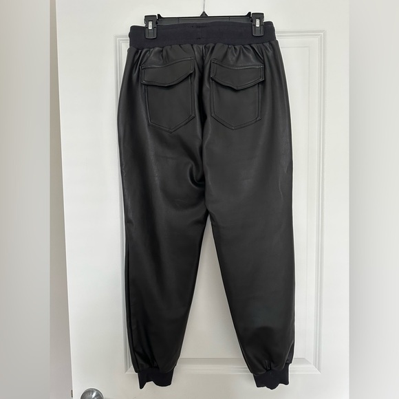 Splendid Faux Leather Jogger in Black, size small - Picture 3 of 5